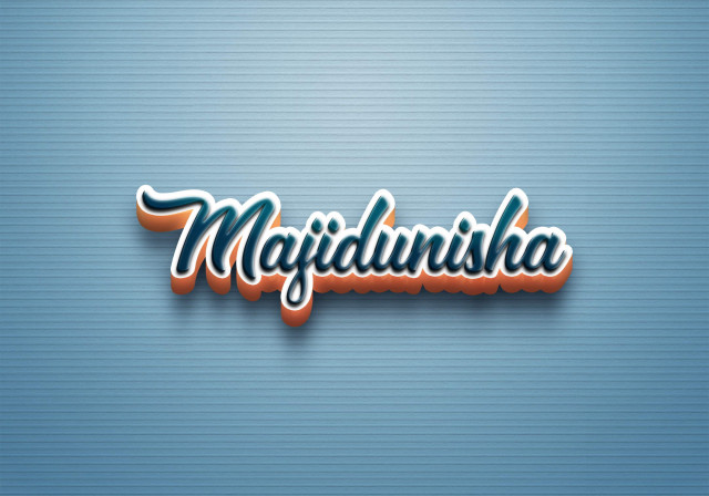 Free photo of Cursive Name DP: Majidunisha