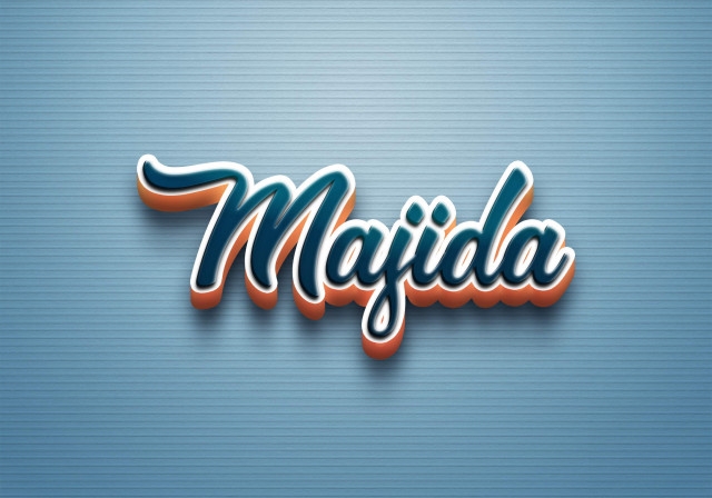 Free photo of Cursive Name DP: Majida