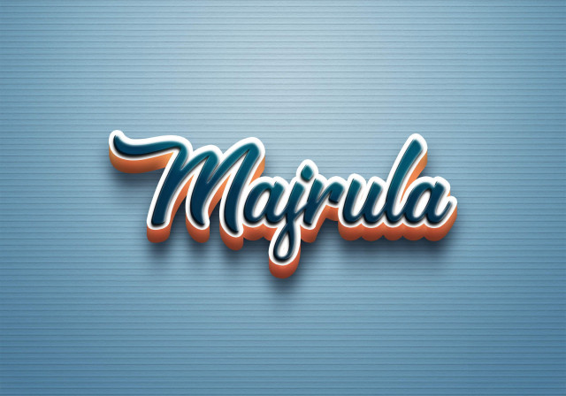 Free photo of Cursive Name DP: Majrula