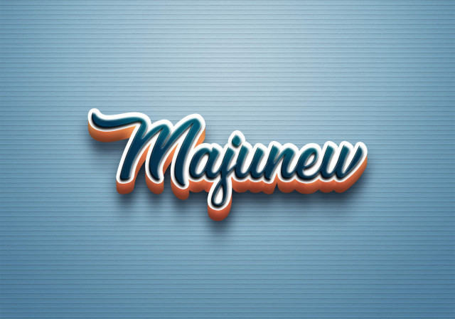 Free photo of Cursive Name DP: Majunew