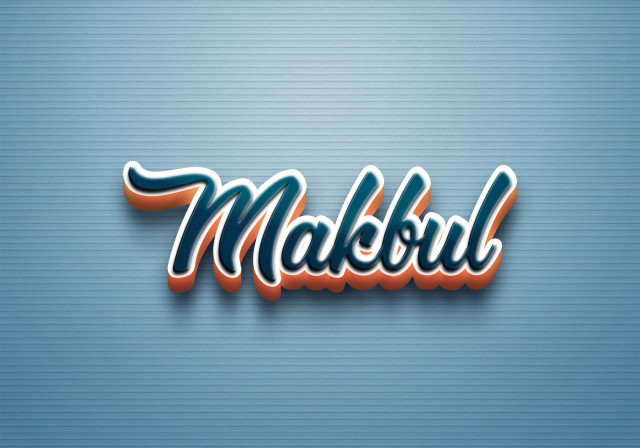 Free photo of Cursive Name DP: Makbul