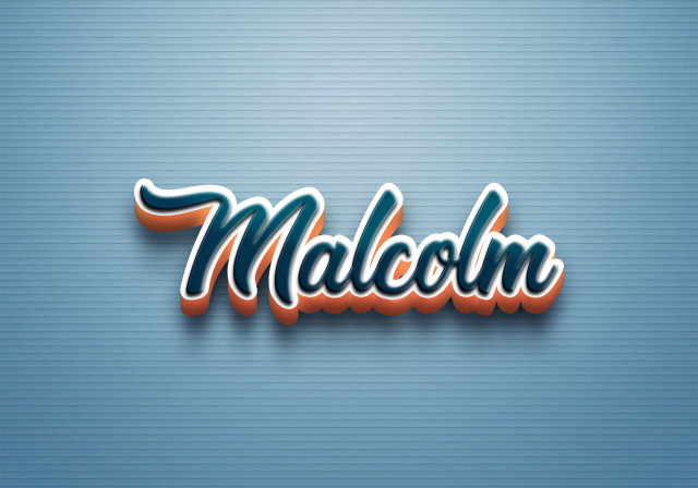Free photo of Cursive Name DP: Malcolm