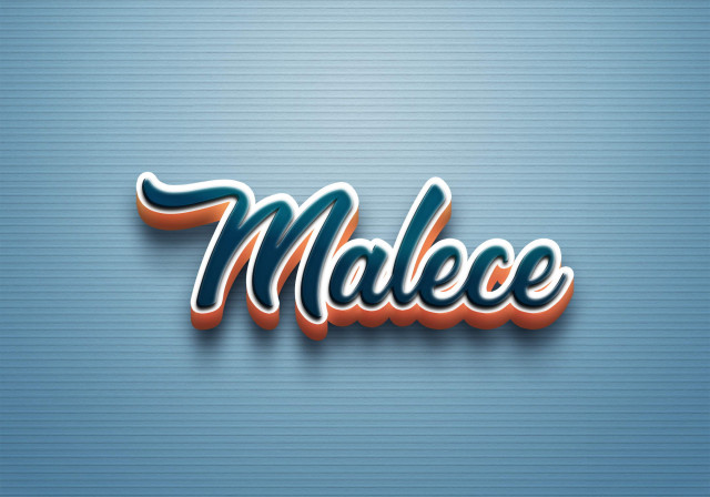 Free photo of Cursive Name DP: Malece