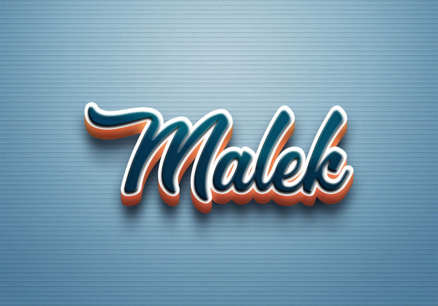 Free photo of Cursive Name DP: Malek