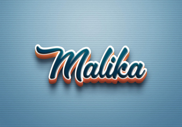 Free photo of Cursive Name DP: Malika