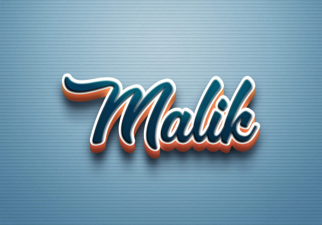 Free photo of Cursive Name DP: Malik