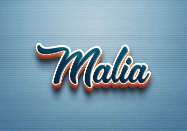 Free photo of Cursive Name DP: Malia