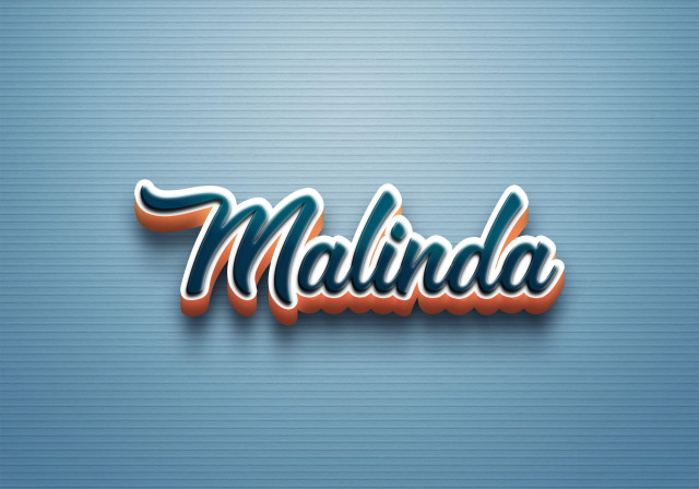 Free photo of Cursive Name DP: Malinda