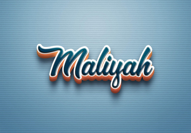 Free photo of Cursive Name DP: Maliyah