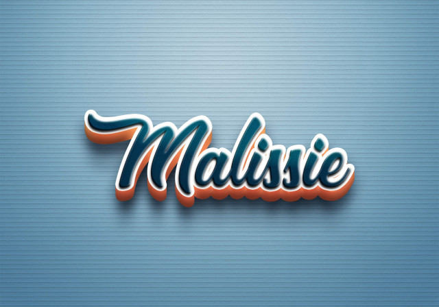Free photo of Cursive Name DP: Malissie