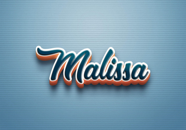 Free photo of Cursive Name DP: Malissa