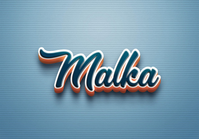 Free photo of Cursive Name DP: Malka