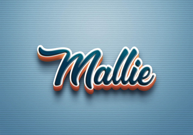 Free photo of Cursive Name DP: Mallie