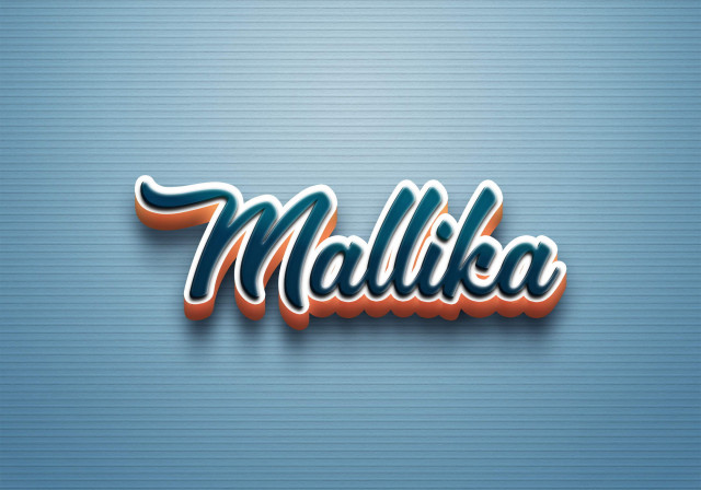Free photo of Cursive Name DP: Mallika