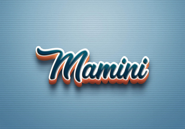 Free photo of Cursive Name DP: Mamini