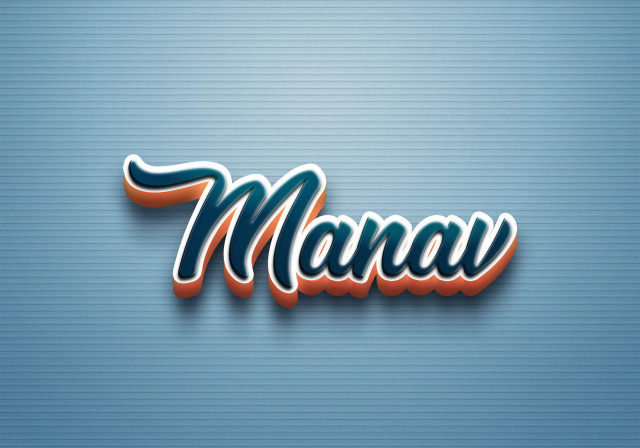 Free photo of Cursive Name DP: Manav