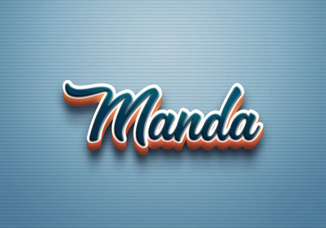 Free photo of Cursive Name DP: Manda