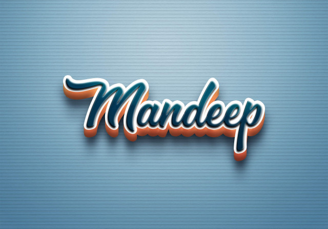 Free photo of Cursive Name DP: Mandeep