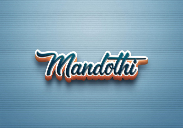 Free photo of Cursive Name DP: Mandothi