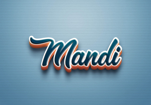 Free photo of Cursive Name DP: Mandi