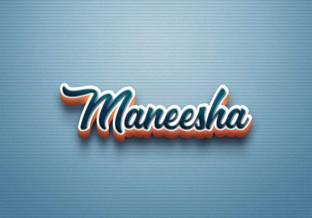 Free photo of Cursive Name DP: Maneesha