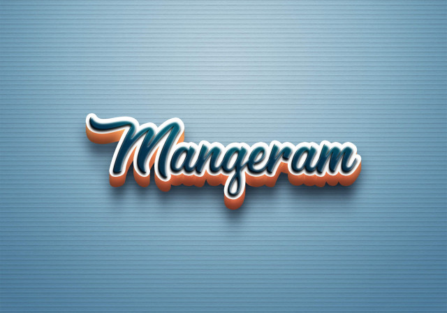 Free photo of Cursive Name DP: Mangeram