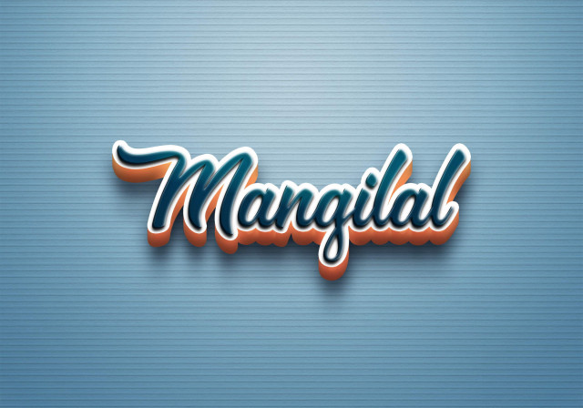 Free photo of Cursive Name DP: Mangilal