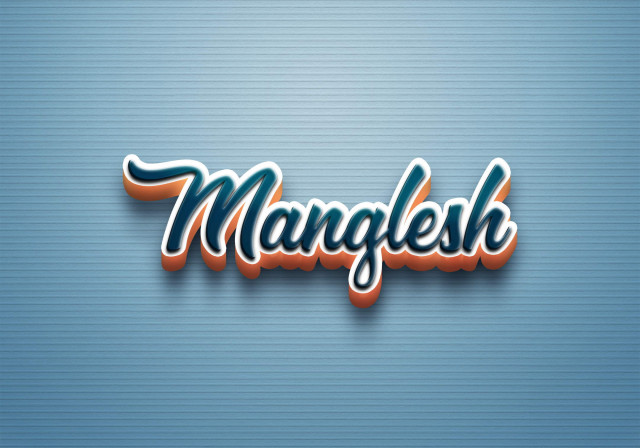 Free photo of Cursive Name DP: Manglesh