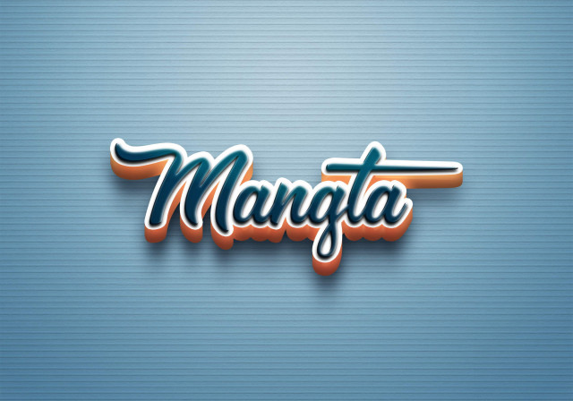 Free photo of Cursive Name DP: Mangta