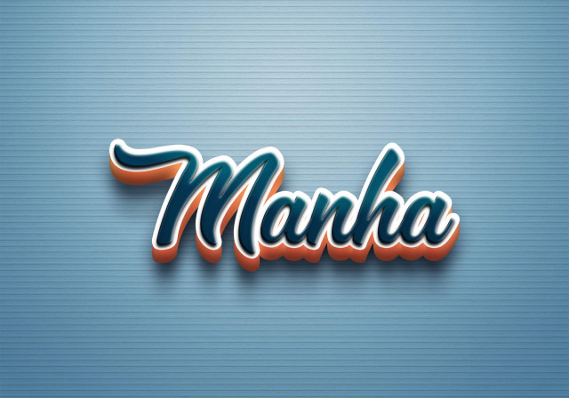 Free photo of Cursive Name DP: Manha