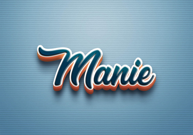 Free photo of Cursive Name DP: Manie