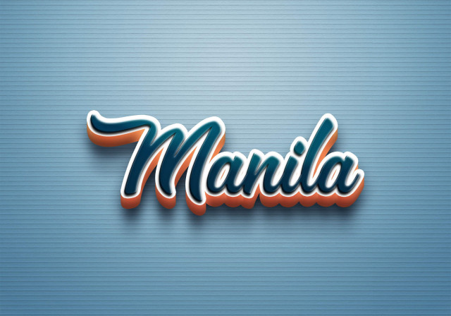 Free photo of Cursive Name DP: Manila