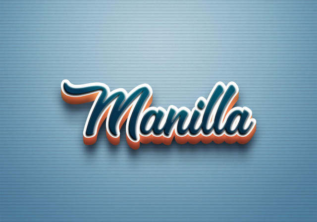 Free photo of Cursive Name DP: Manilla