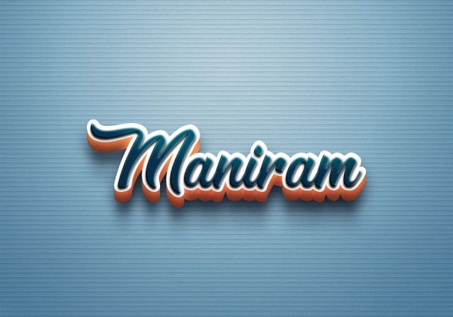Free photo of Cursive Name DP: Maniram