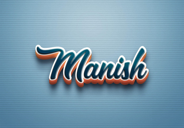 Free photo of Cursive Name DP: Manish