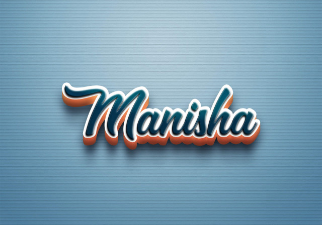 Free photo of Cursive Name DP: Manisha