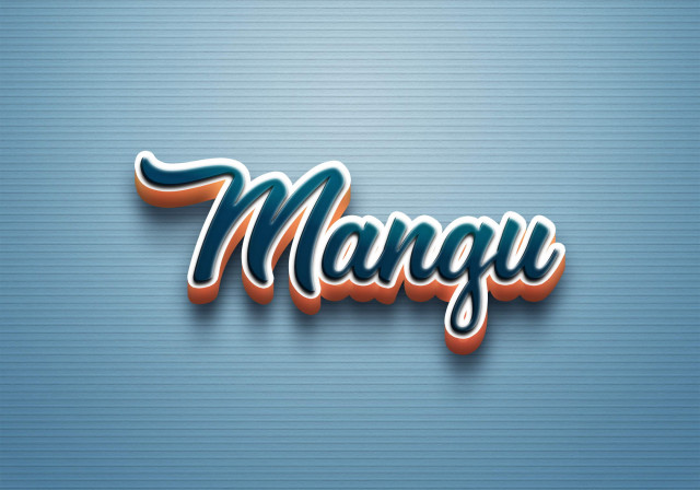 Free photo of Cursive Name DP: Mangu