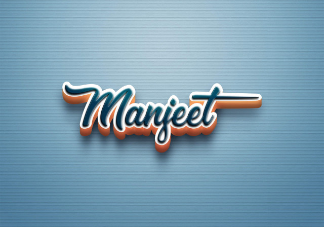 Free photo of Cursive Name DP: Manjeet