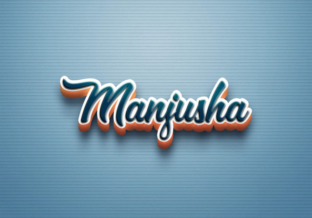 Free photo of Cursive Name DP: Manjusha