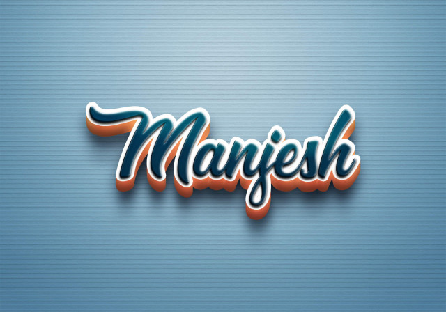 Free photo of Cursive Name DP: Manjesh