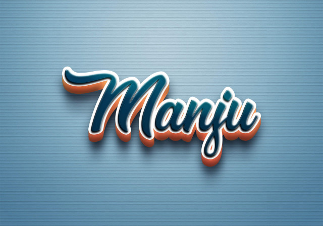Free photo of Cursive Name DP: Manju