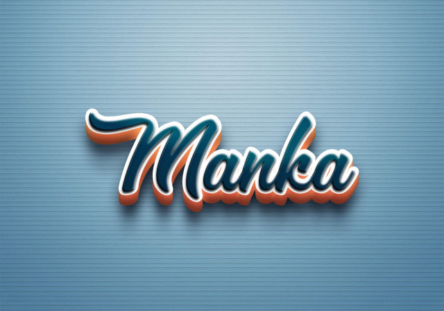 Free photo of Cursive Name DP: Manka