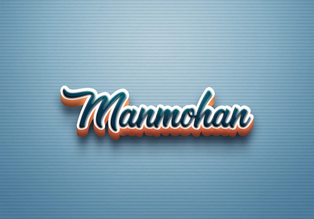 Free photo of Cursive Name DP: Manmohan