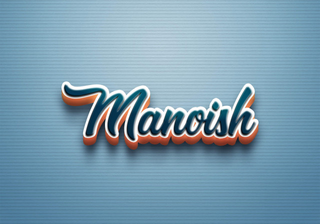 Free photo of Cursive Name DP: Manoish