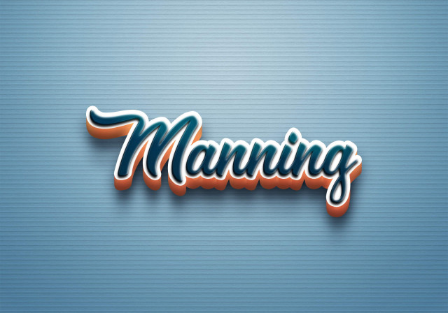 Free photo of Cursive Name DP: Manning