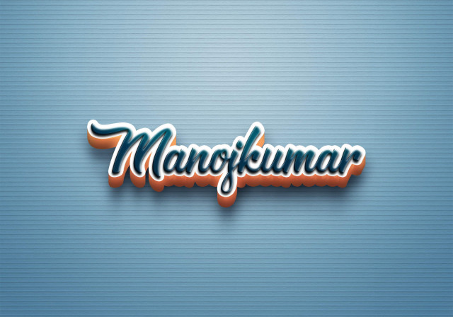 Free photo of Cursive Name DP: Manojkumar