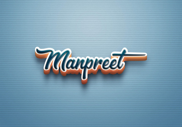 Free photo of Cursive Name DP: Manpreet