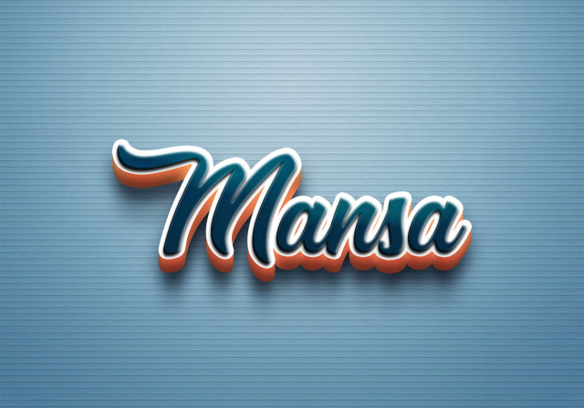 Free photo of Cursive Name DP: Mansa