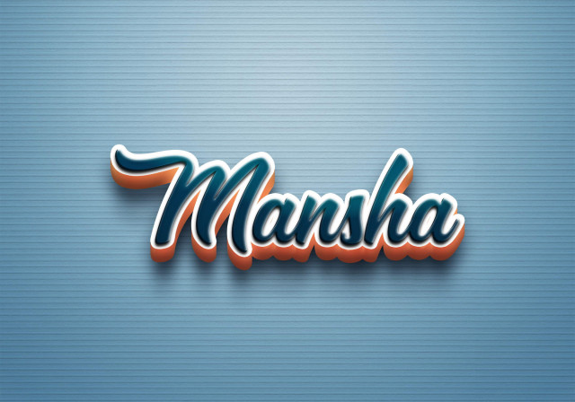 Free photo of Cursive Name DP: Mansha