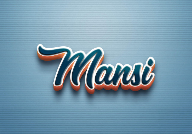 Free photo of Cursive Name DP: Mansi